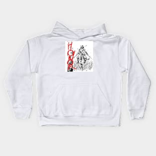 Samurai on horse Kids Hoodie